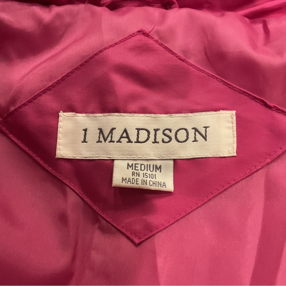 1 Madison Fuchsia Puffer with Fur Detail - Picture 8 of 11